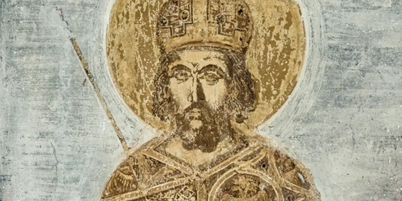 Read more about the article Τοιχογραφία με τον τελευταίο Αυτοκράτορα του Βυζαντίου Κωνσταντίνο Παλαιολόγο
